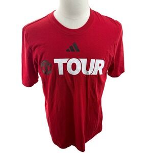 Adidas Manchester United Tour Soccer Red Mens Size Medium Tee Shirt NEW